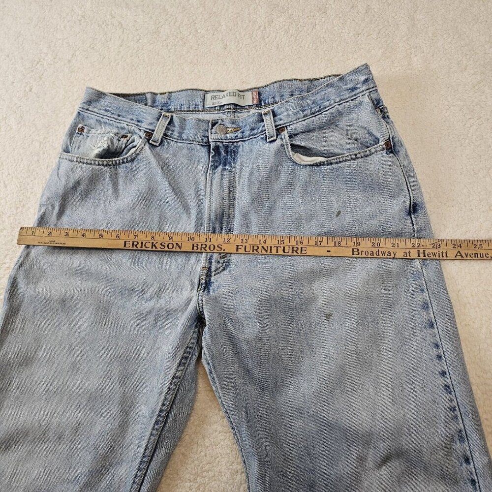 Levi's 550 Mens Jeans 38x34 Light Wash Relaxed Fit Straight Leg Y2K 100% Cotton - Picture 9 of 16